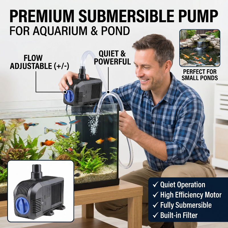 Marine Aquarium Water - Ultra-Quiet HJ series 500—3000L/H Submersible Water