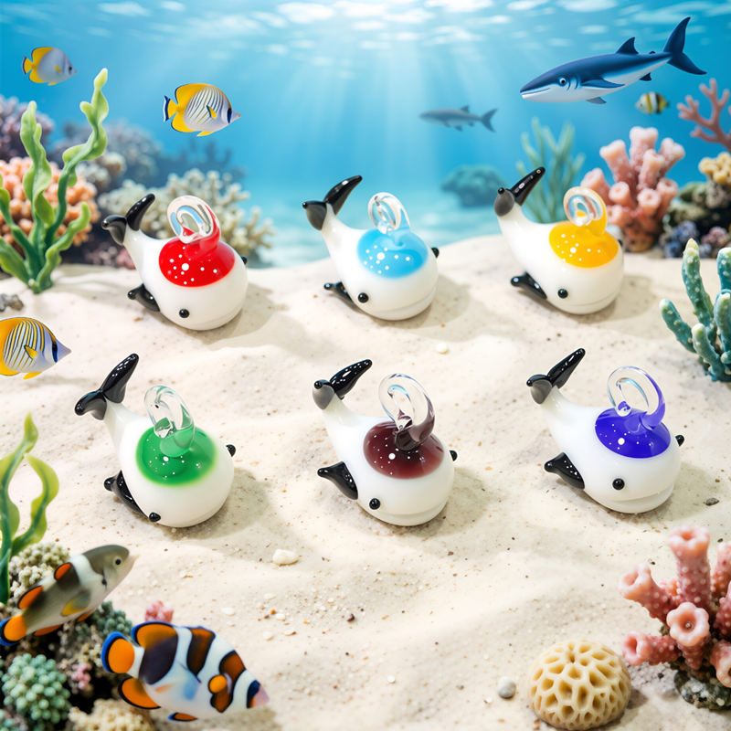 Mini Glass Whale Pendant Cute  - Marine Aquarium Japan recension och pris
