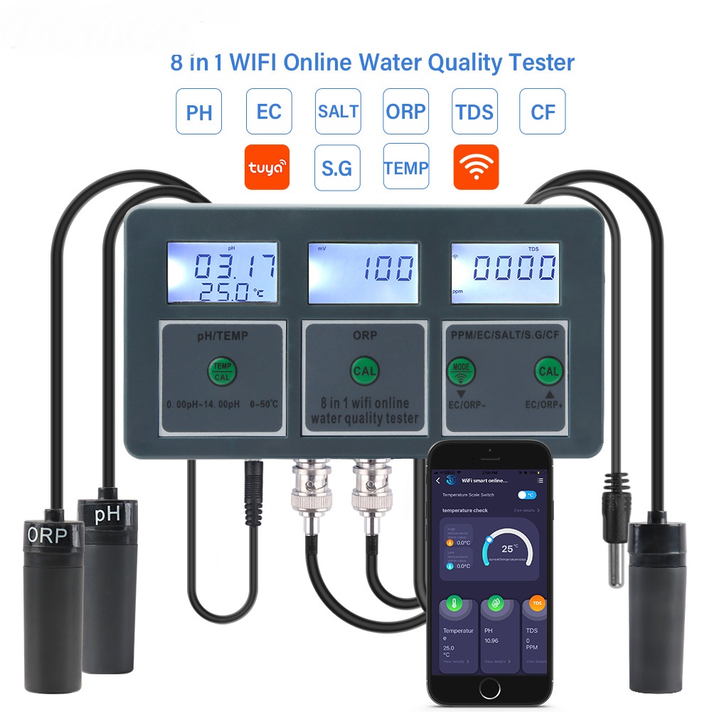 Tuya WiFi Digital PH ORP TDS E - Aquarium Marine Salt recension och pris