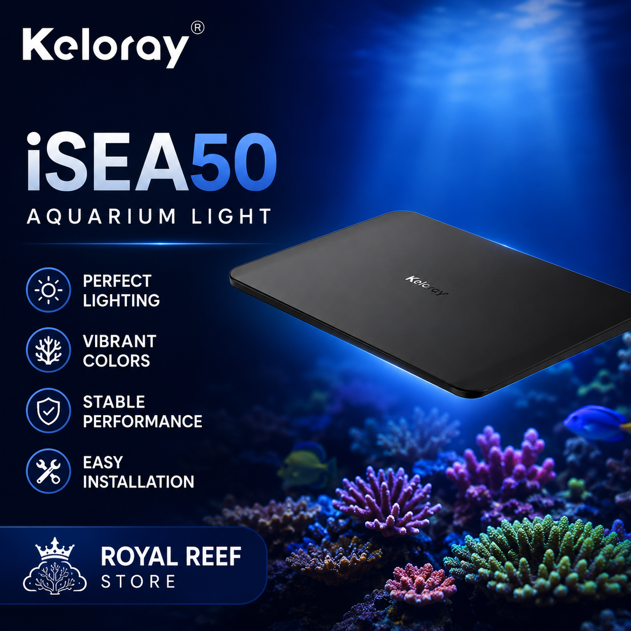 Keloray iSEA50 50W Fanless Ful - Aquarium Marine Fishes recension och pris