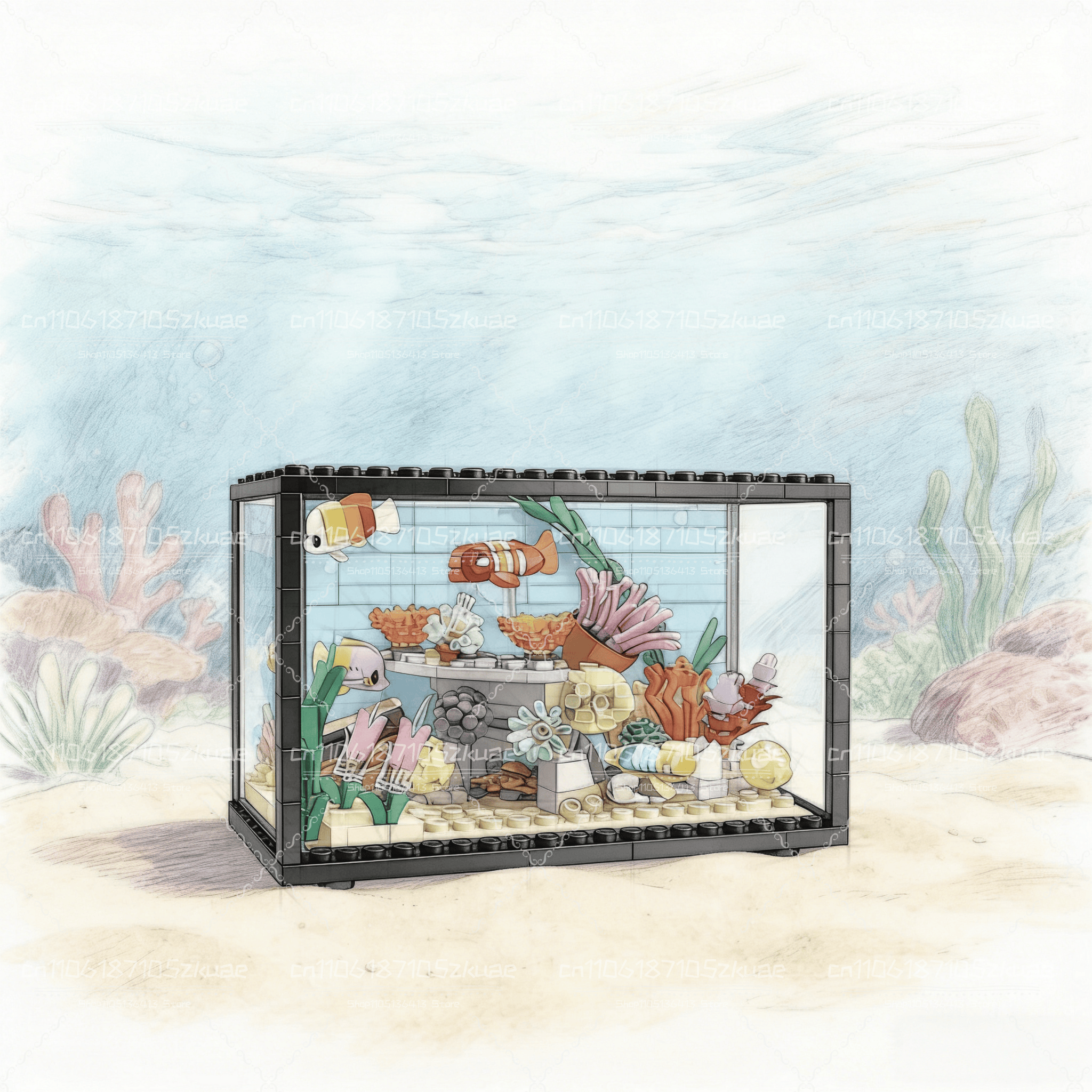 Idea Fish Tank Building Block  - Aquarium Marine Fishes recension och pris