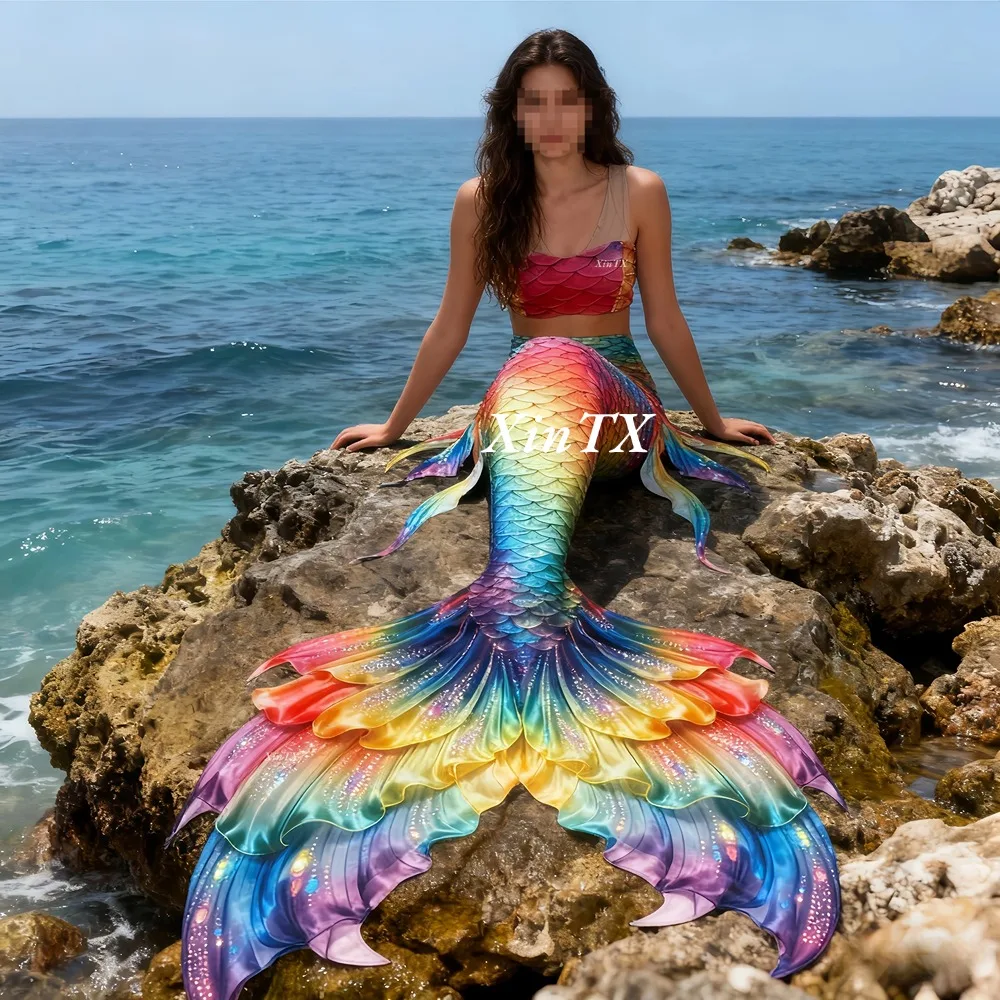 Mermaid tail rainbow-colored l - Aquarium & Marine Museum Kota Kinabalu recension och pris