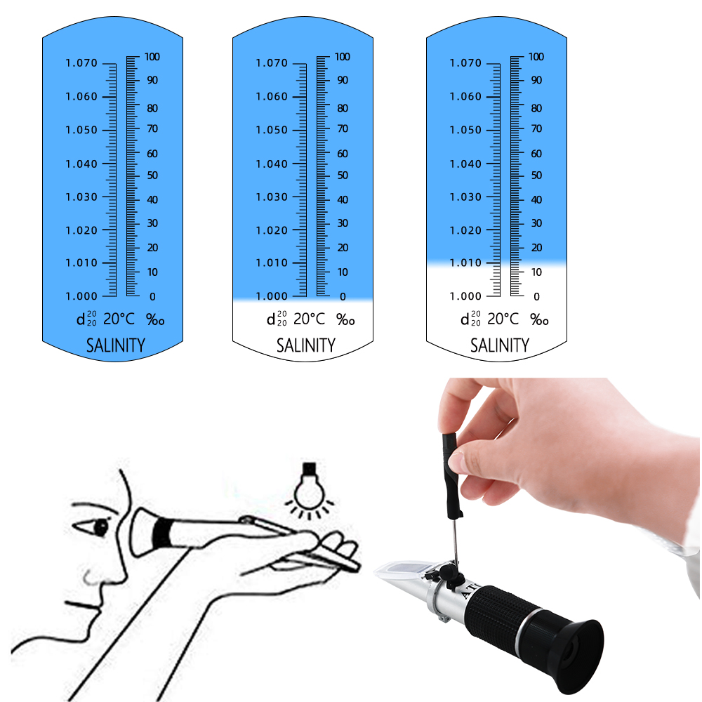 Salinity Refractometer 0-10% 1 - Aquarium Marine Salt recension och pris