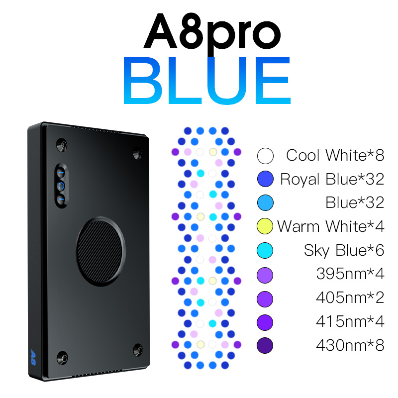 A8se BLUE A8pro Blue WiFi APP  - Aquarium Blue Marine Reef recension och pris